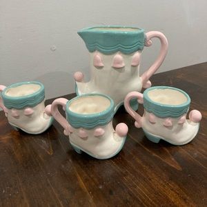 Vintage Ceramic Boot Tea Set